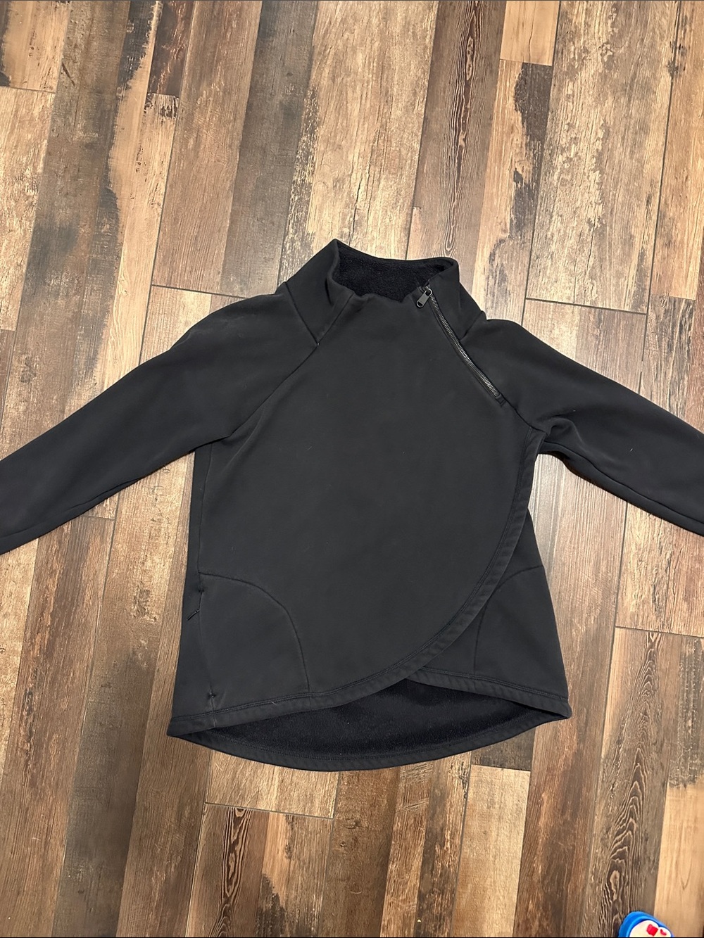 Athleta Black Funnel Neck Half-Zip Jacket